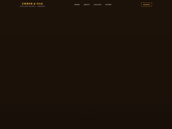 Single page restaurant website template thumbnail